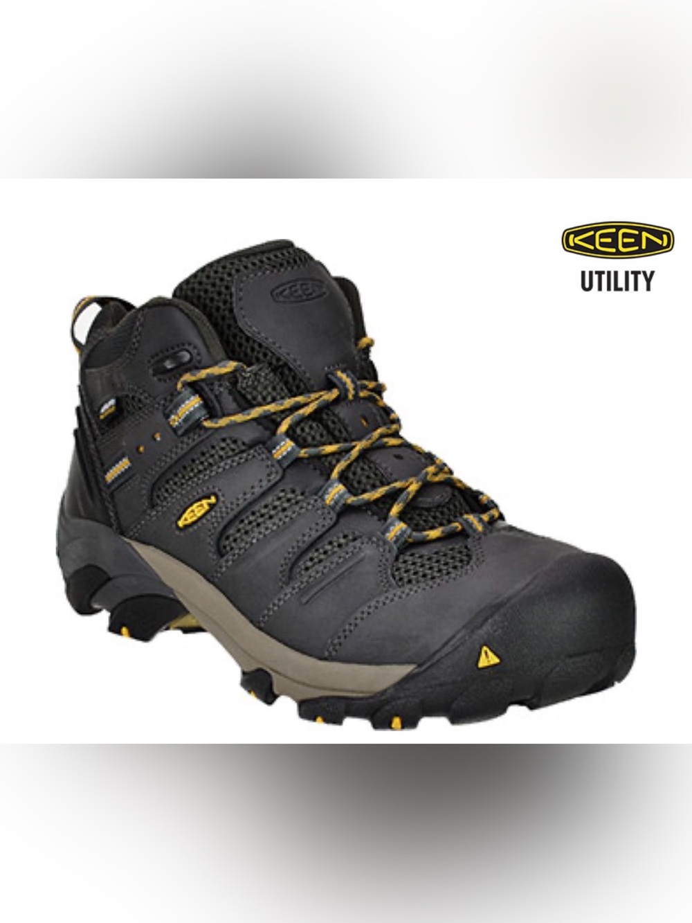 Keen Utility Mens Gray Steel-toe Waterproof Boot